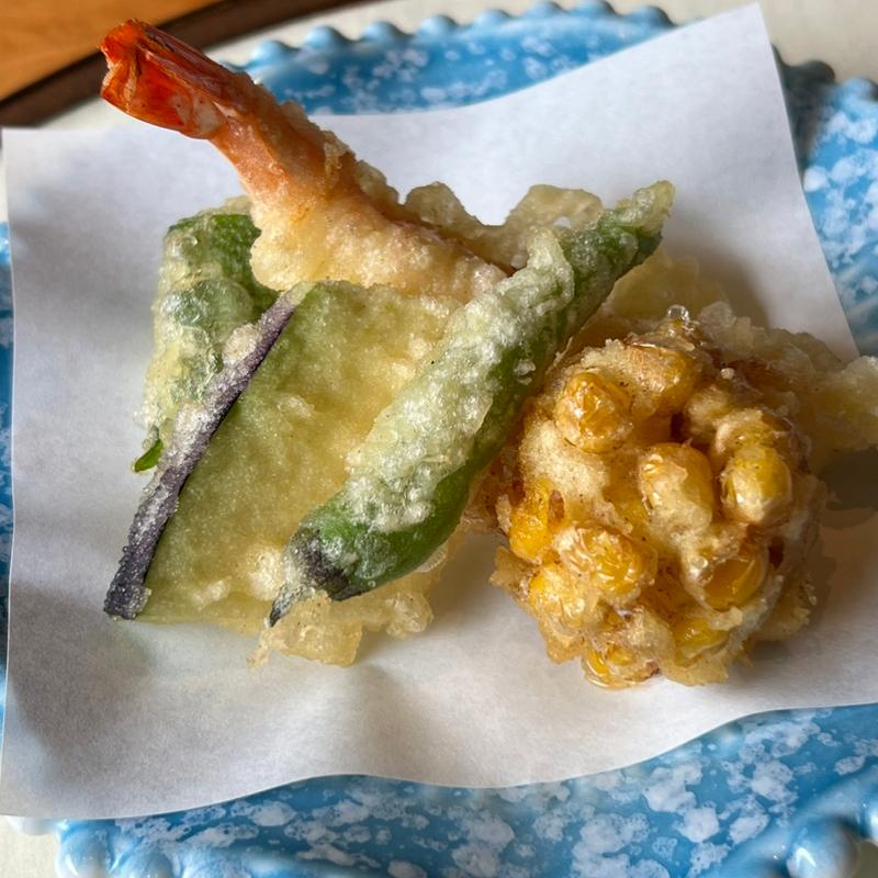 (コース料理 ふいご)天ぷら盛り合わせ(川久)