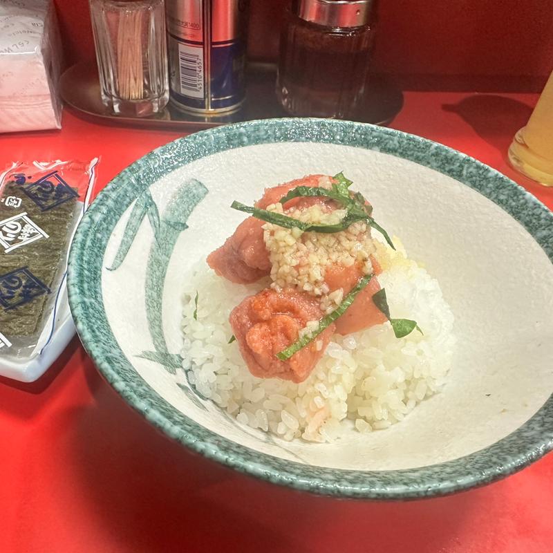 ガーリック明太子ミニ丼(無添加つけ麺 手打ち中華蕎麦 手づくり餃子 和の華)