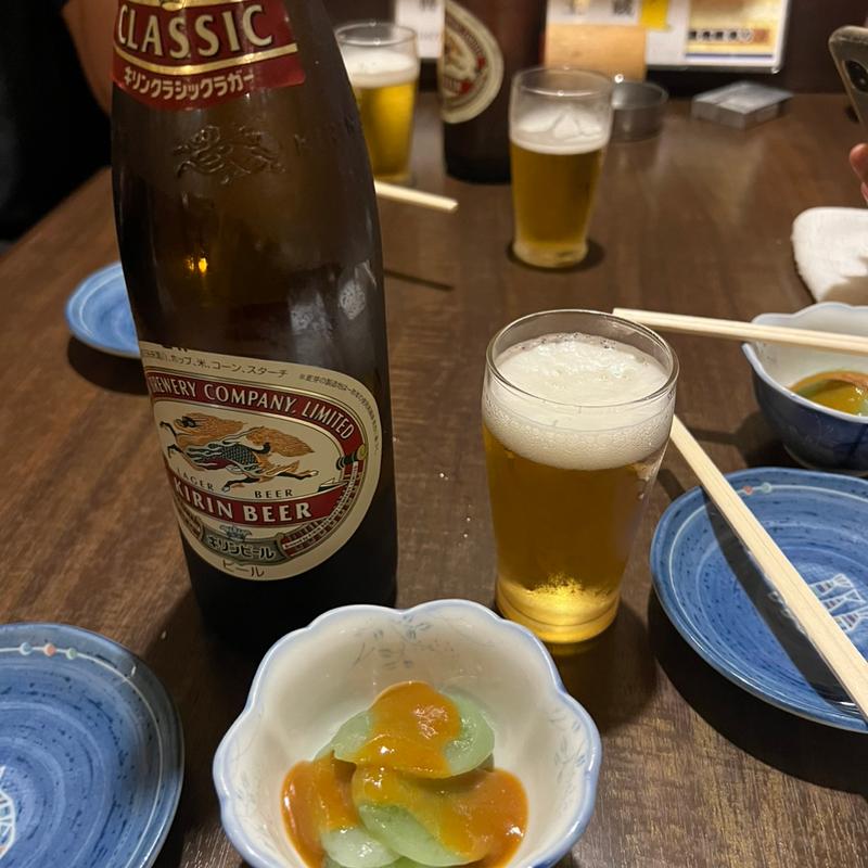 瓶ビール　お通し(いなかっぺ 新田店)