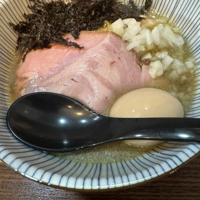 カマス✖️シマアジの煮干し蕎麦 荒炊きバージョン(味玉)(麺や空と大地)