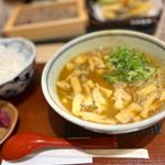 鶏南蛮カレー蕎麦　白ご飯付き