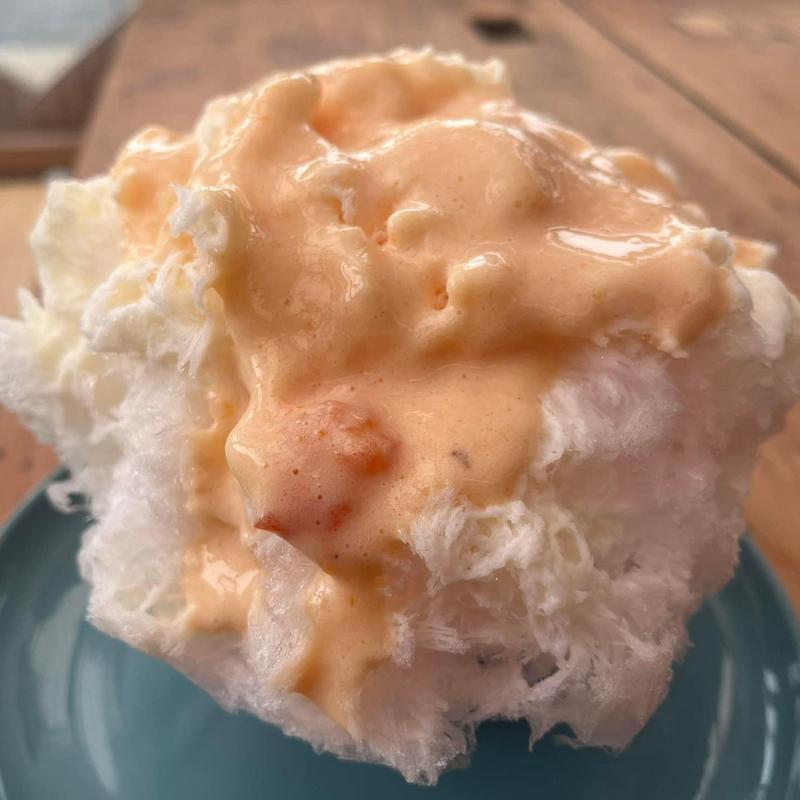 柿ミルク(しあわせ かき氷店)