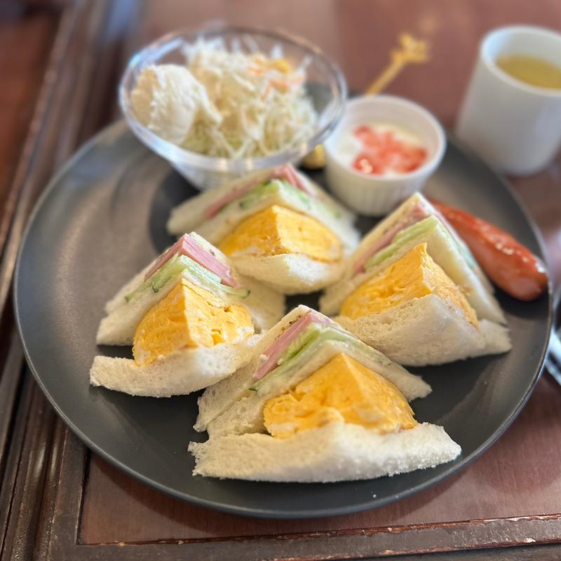 ハムたまごサンド(珈琲館 理維 （コーヒーカン・リイ）)