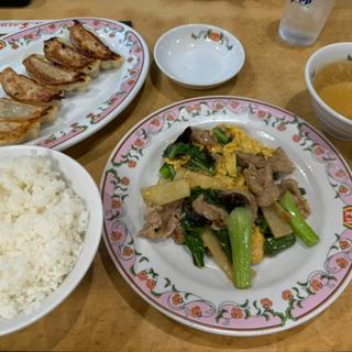 肉と玉子の炒り付け定食(餃子の王将 新大久保店)