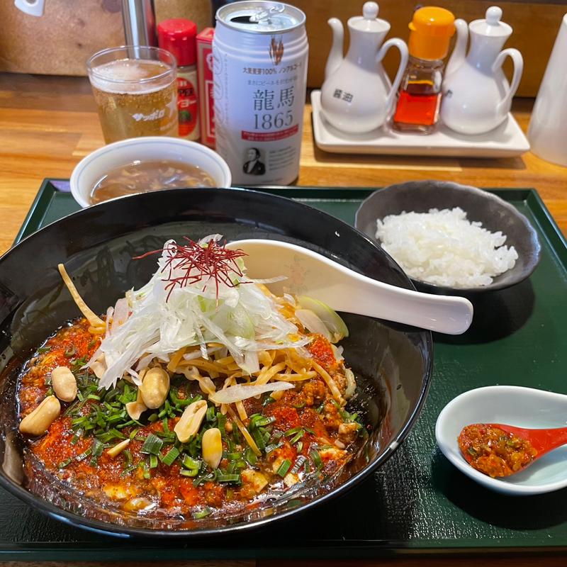 麻婆まぜ麺3辛🌶️🌶️🌶️辛スプーン付き(麻婆豆腐 めしとさけ だるま)