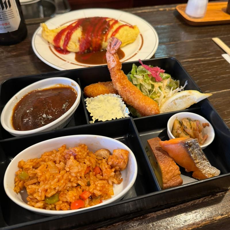 洋食弁当ご飯をオムライスに変更(洋食 克亭)
