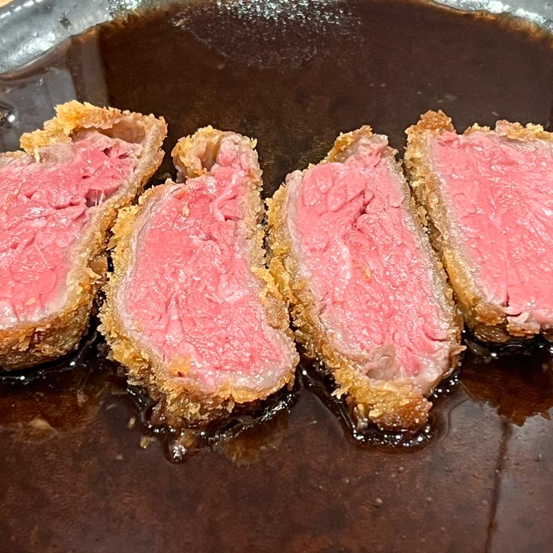 低温調理の和牛フィレカツ(みかん 今里店)