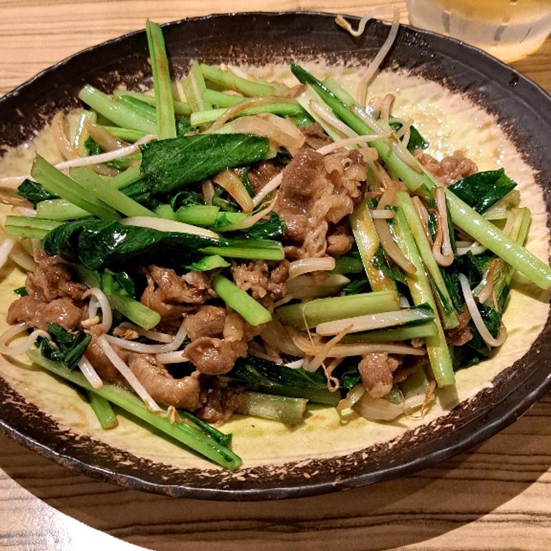 牛バラ青菜オイスター炒め(たけすみ )