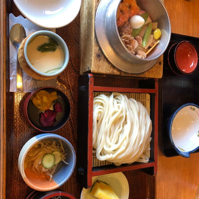海老とり釜めし+うどん組膳(かまだ家 足利店 )