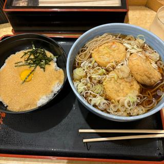 とろろ丼セット、がんも載せ(小諸そば 代々木店)