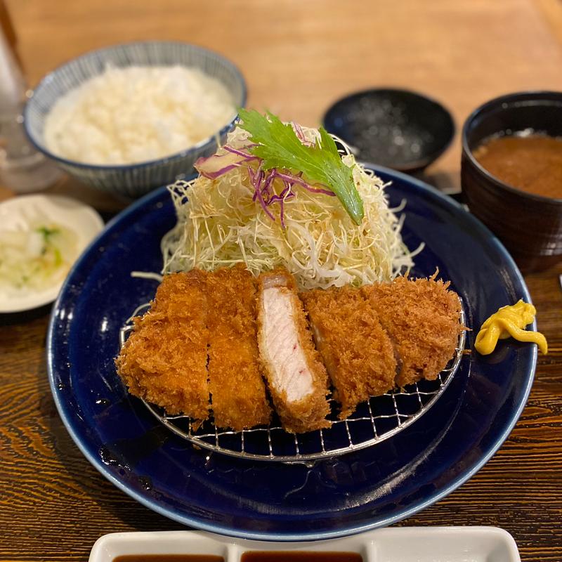 ホエー豚のロースかつ定食160g(とんかつ マ・メゾン東桜店)