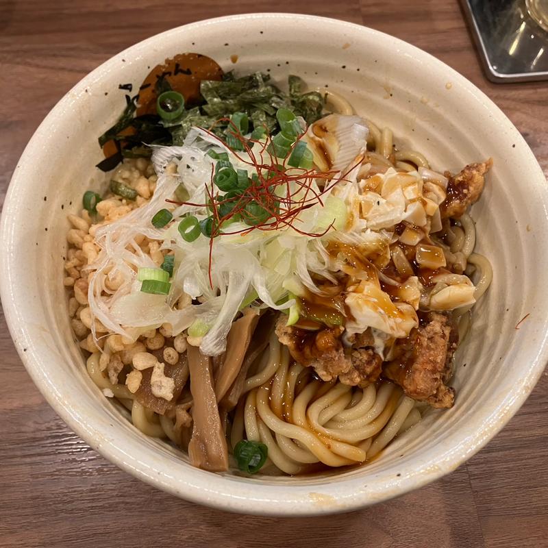 カリカリチキン南蛮油そば (限定)(らーめんかいじ 愛宕橋店)