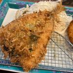鮎のフライとエビフライ盛合わせ(いけす道場魚家 深川一号店 （イケスドウジョウサカナヤ）)
