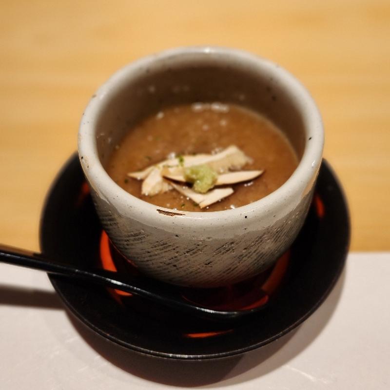 ハモと松茸のすり流し茶碗蒸し(鮨 奏)