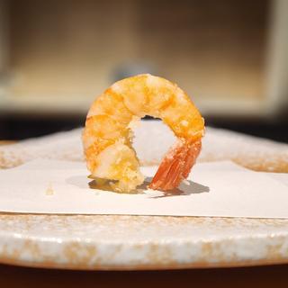 鹿児島産白姫海老 レモン 塩(鮨 奏)