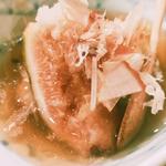 青茄子といちじく揚げ出し