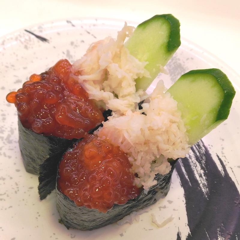 ズワイ蟹筋子軍艦(回転寿司みさき プレナ幕張店)