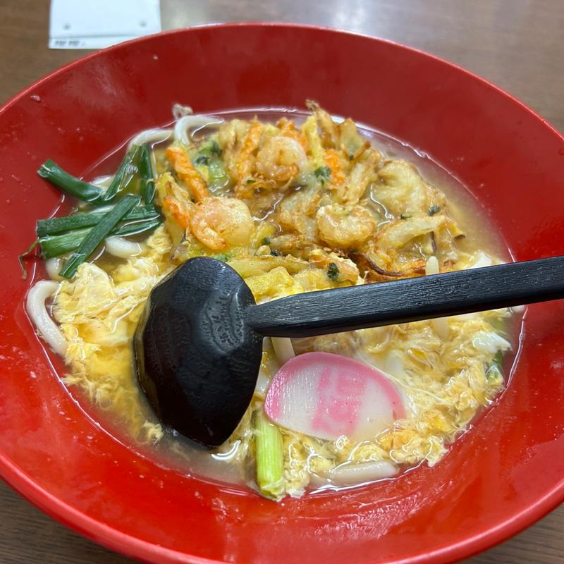 かき揚げとじうどん(得得 下田店 （とくとく）)