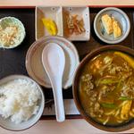 カレーうどん定食(うどん和)