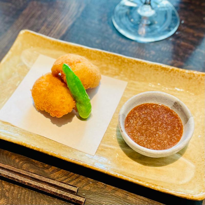 ランチショートコース　鱧パン粉揚げ(雷庵)