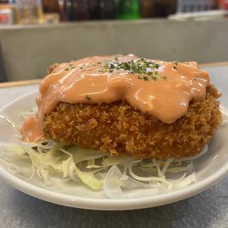 名物メンチカツ(大衆食堂スタンド そのだ 親不孝通り店)