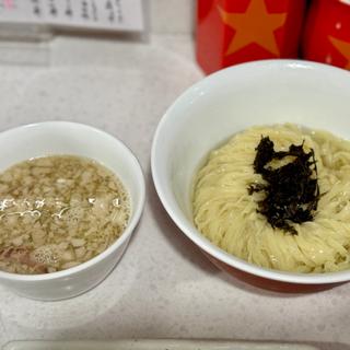 平打ち手揉み麺の昆布水背脂煮干しつけ麺