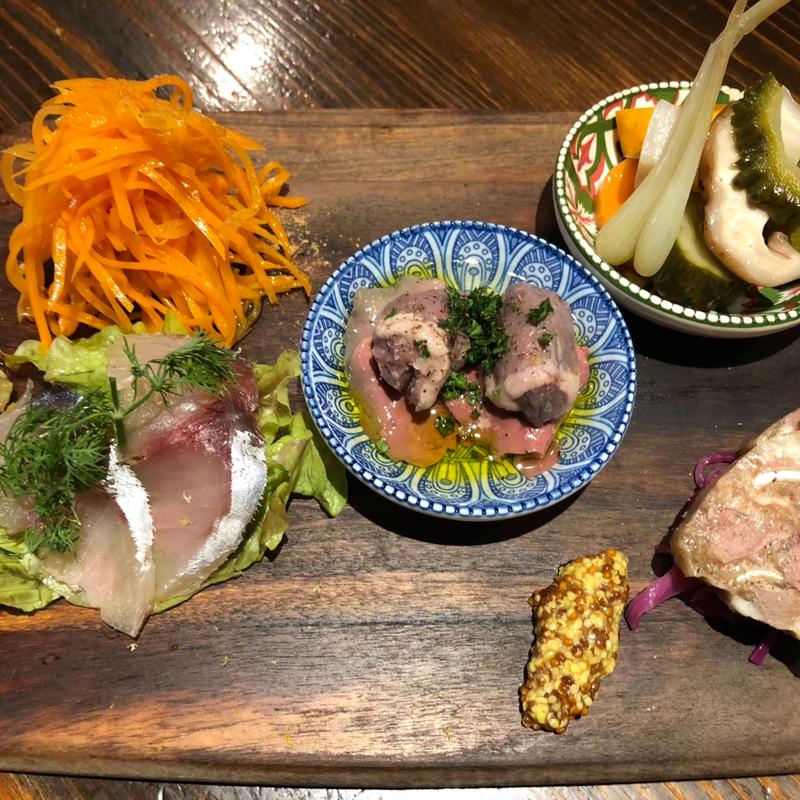 前菜5種プレート(2人前)(囲炉裏バル カルボ)