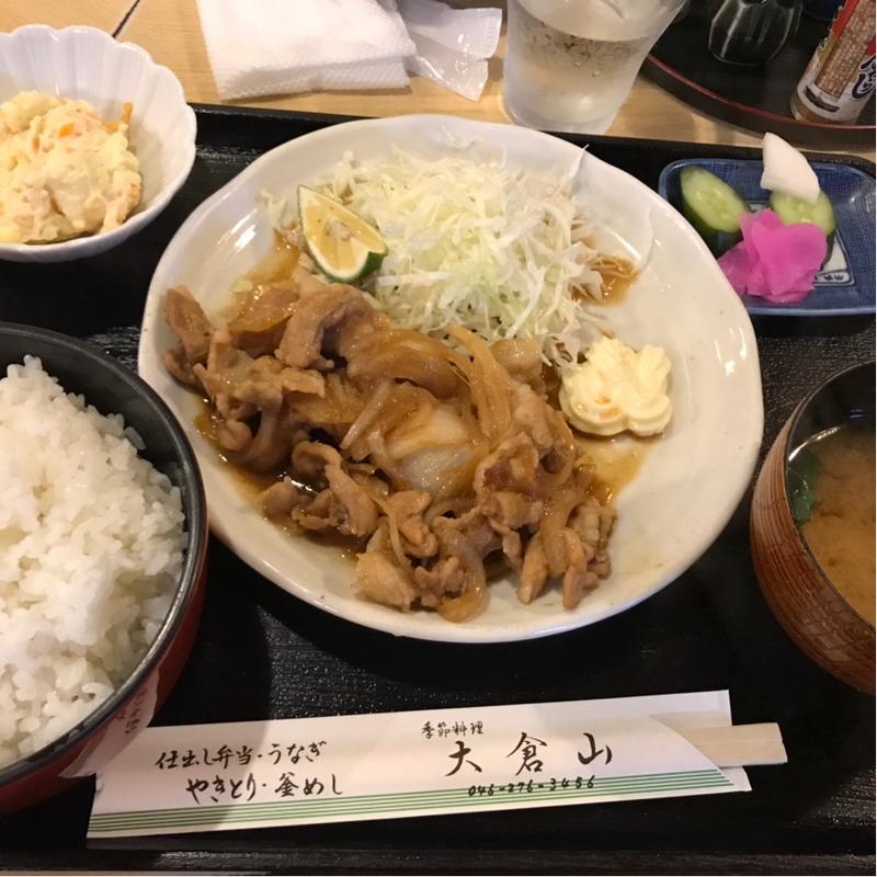 生姜焼き定食(大倉山南林間)