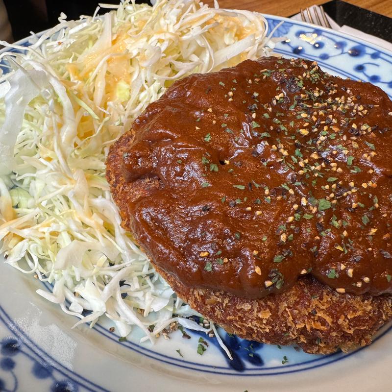 メンチカツ定食(神保町 魚金 弐 すずらん通り店)