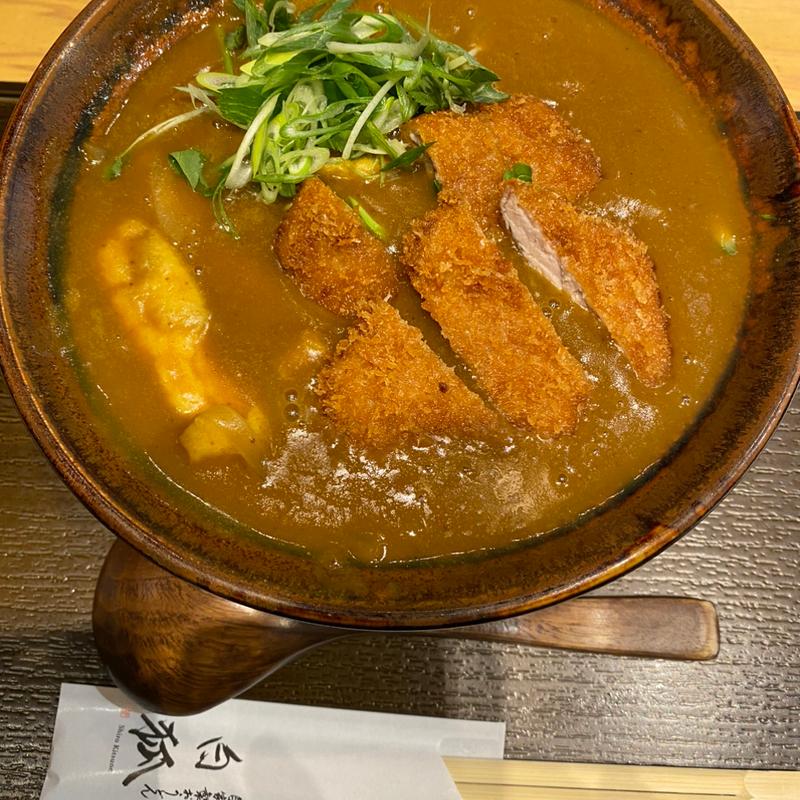ヒレカツカレーうどん(白狐)
