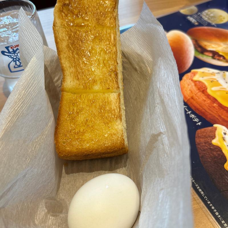 山食トーストバターゆで卵添え(コメダ珈琲店 大通西２丁目店)