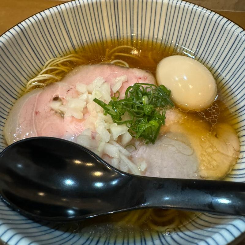 オリーブいりこそば(味玉)(麺や空と大地)