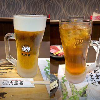 キリン一番搾り(メガ)＆紅茶無糖割(メガ)(成吉思汗 大黒屋 本店)