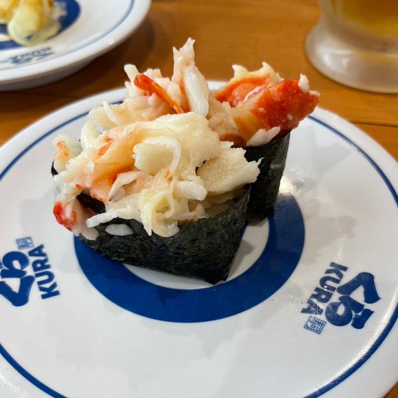 かに食べ比べ(無添くら寿司 名古屋栄店)
