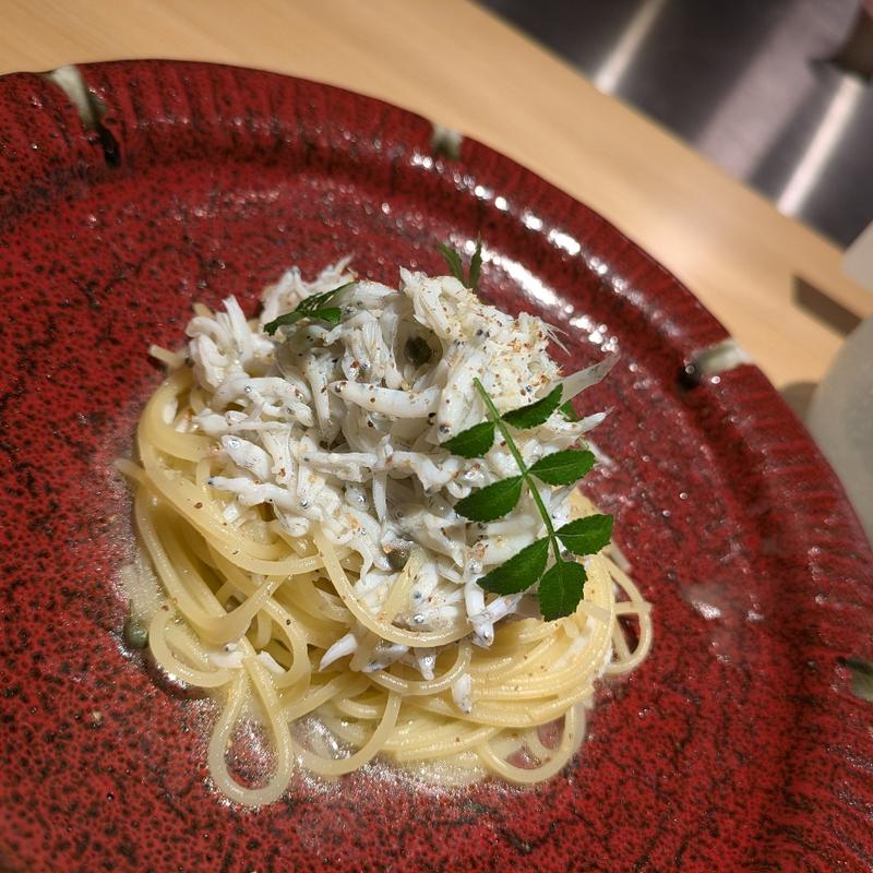 しらす山椒ペペロンチーノ(割烹居酒屋「M」)