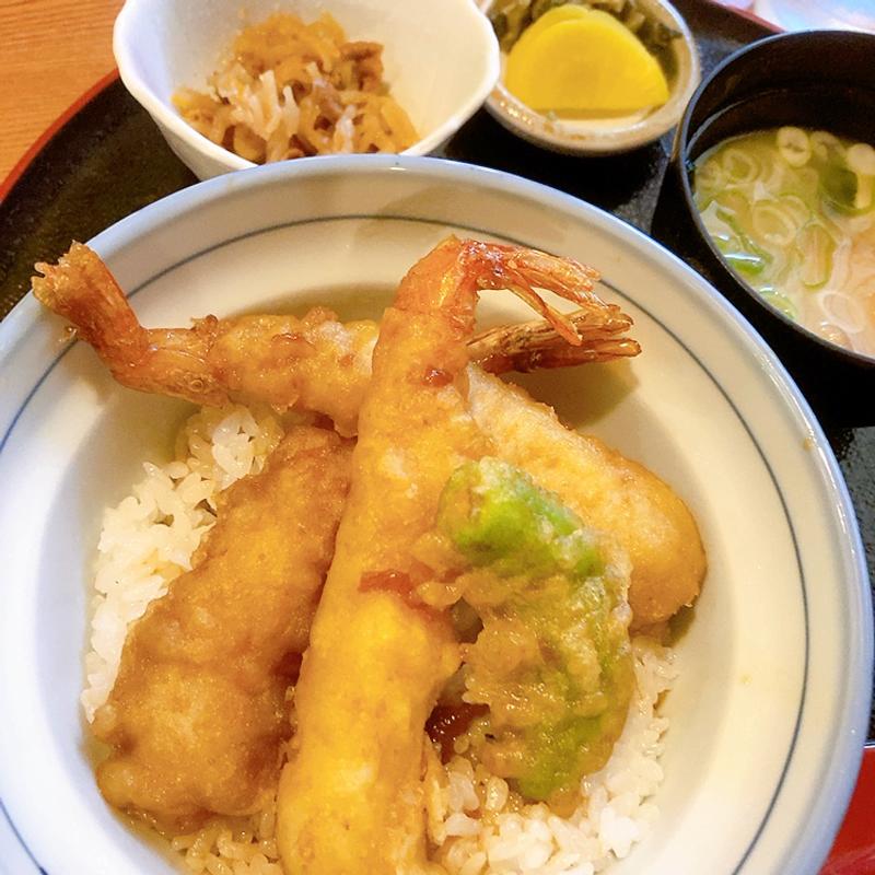 海老の天丼江戸前風(お食事処 ふくすけ)