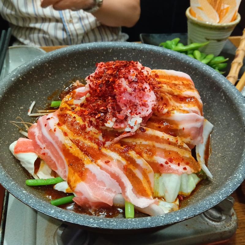 コースメニュー　旨辛豚肉鍋(ミライザカ 広島西条駅前店)