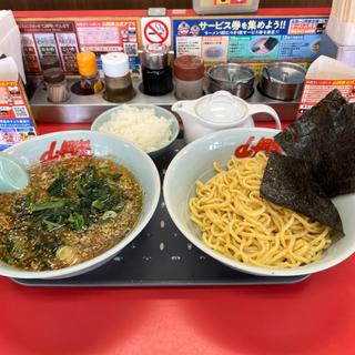 味噌つけ麺　ほうれん草　半ライス(ラーメン山岡家 越谷レイクタウン店)