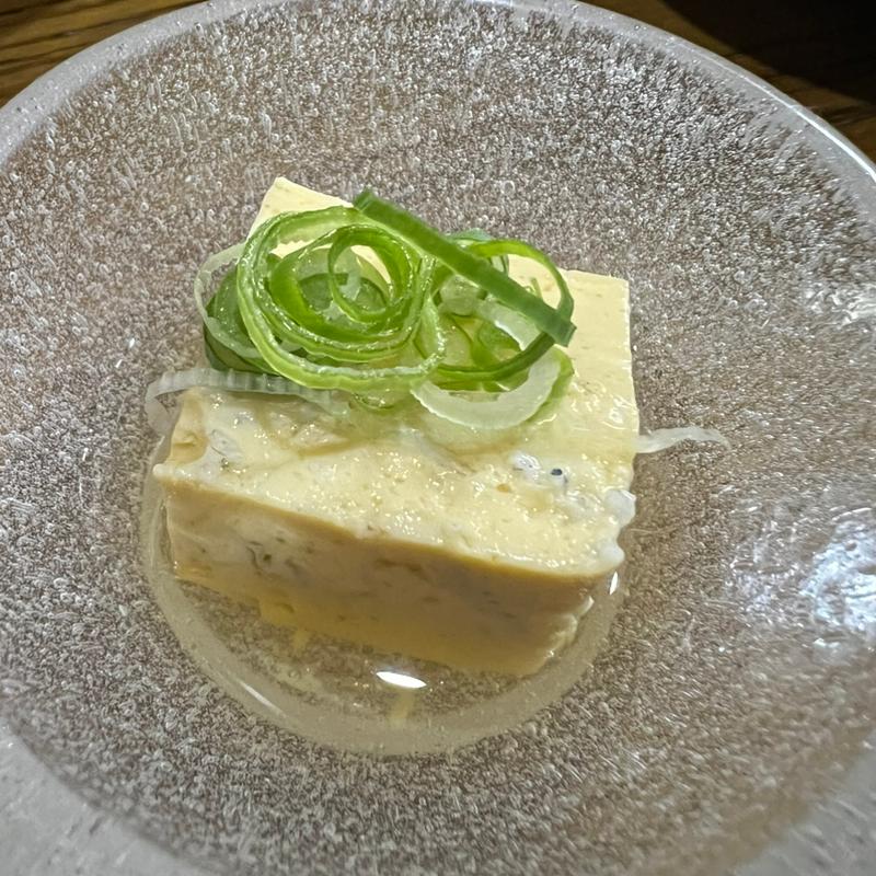 ちりめんじゃこの玉子豆腐(よもぎ)