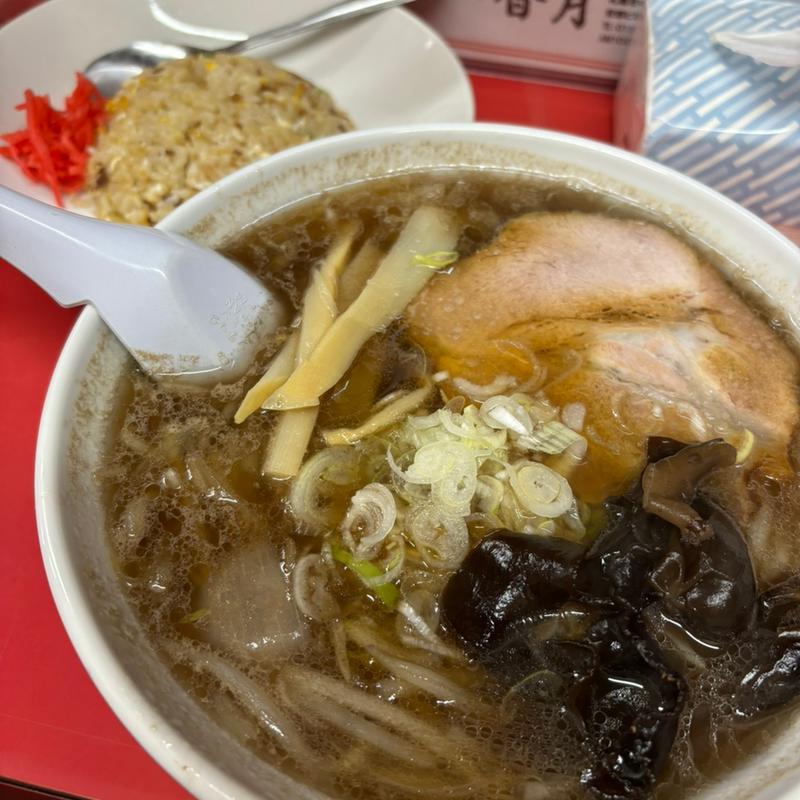 Aセット　醤油ラーメン+チャーハン(らーめん香月)