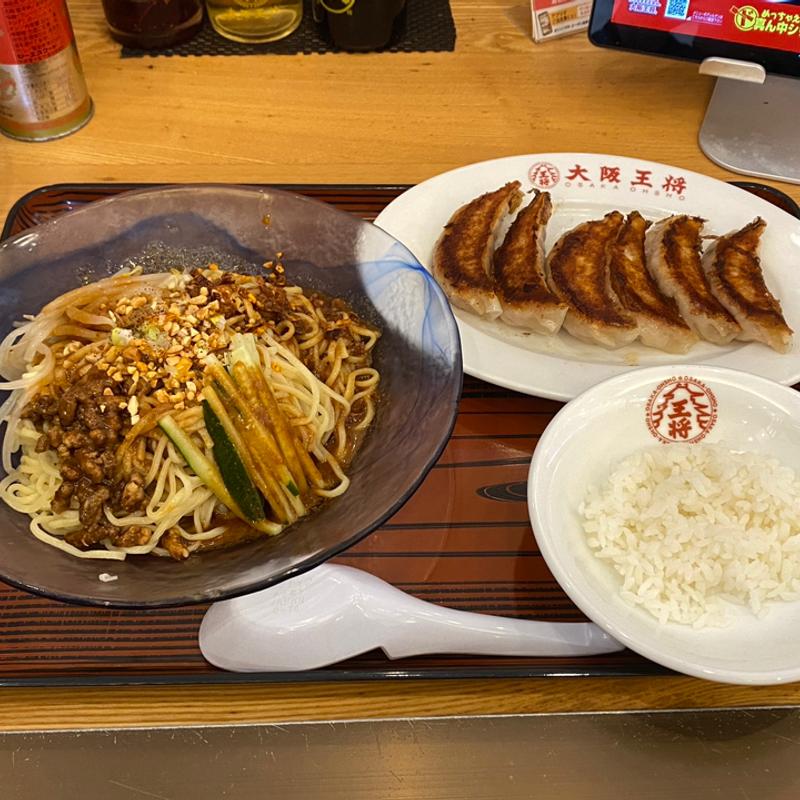 冷やし坦々麺セット(大阪王将 高石店 )