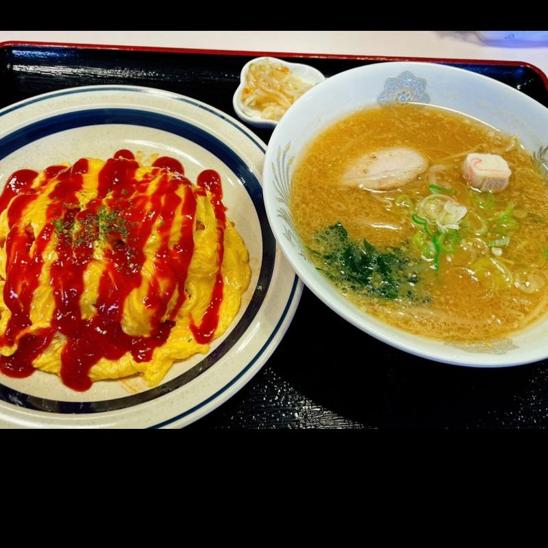 ふわオムライス&みそラーメン(あずま亭)