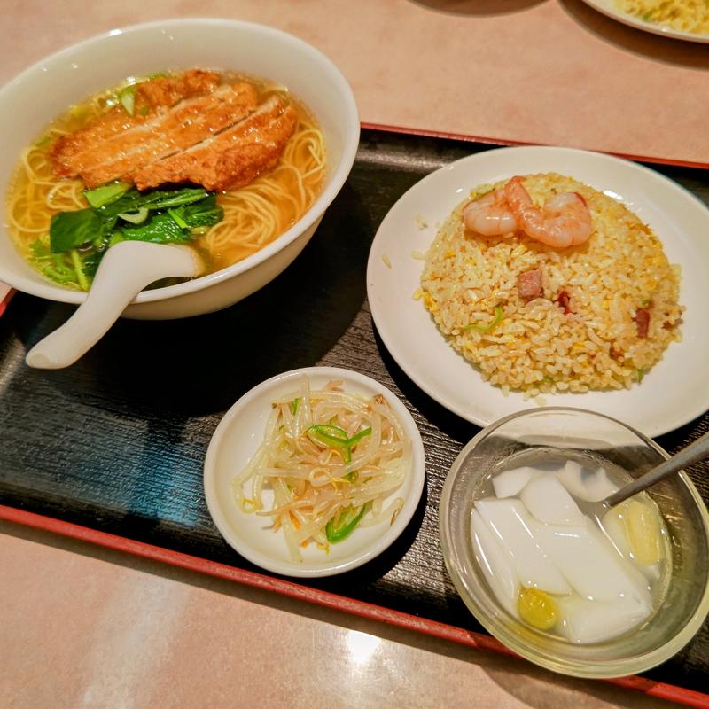 パイコー麺 半チャーハン セット(盛香園(セイコウエン) 別館)