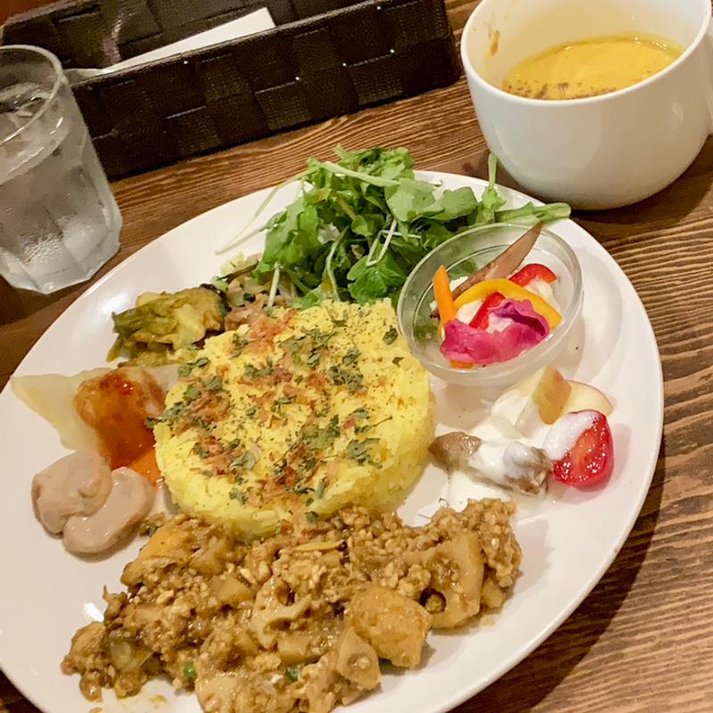 鶏とあさりの柚子胡椒キーマ&カルダモンとかぼちゃのポタージュカレー(スパイスカレー SPC)