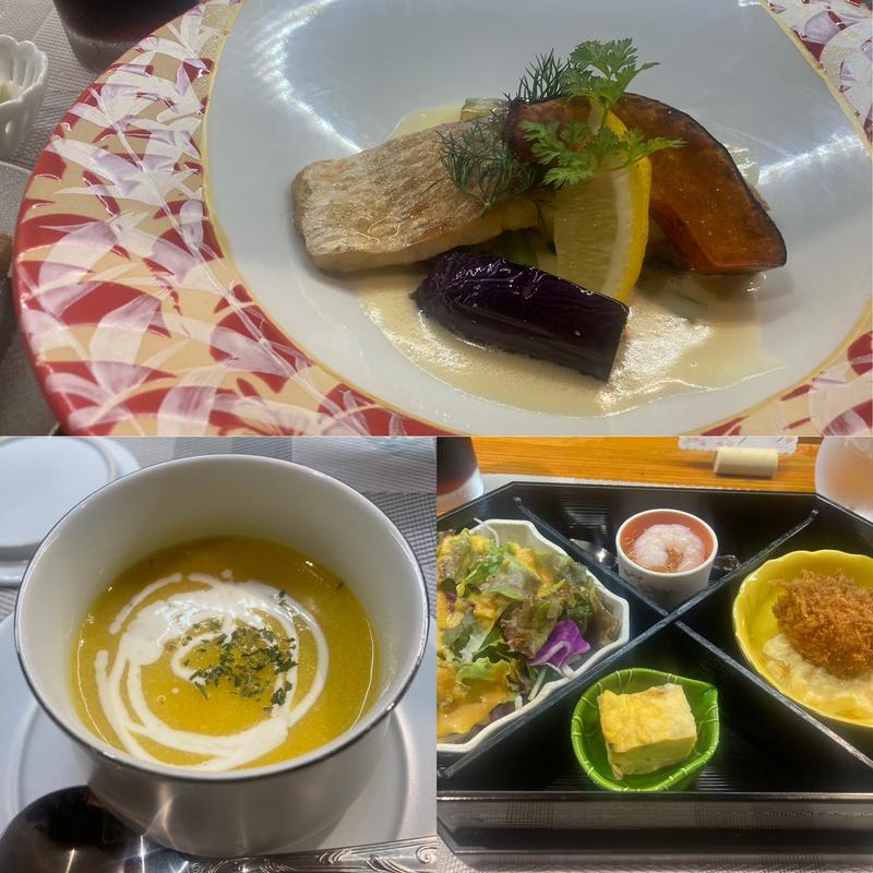 ランチセットメイン天然真鯛のポワレ(蔵のビストロ いち井)