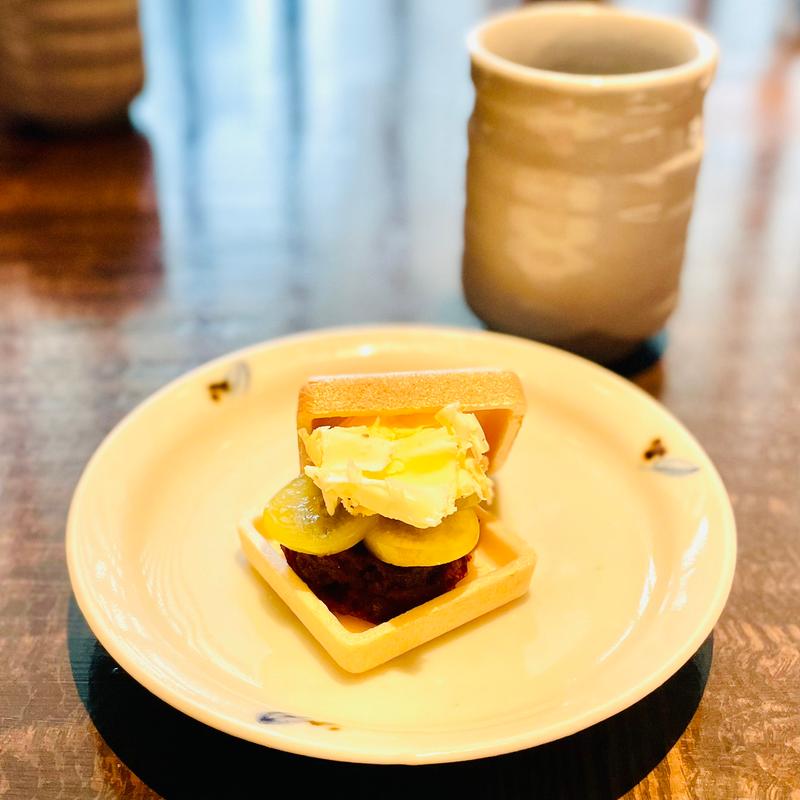 ランチショートコース　シャインマスカットと発酵バターの最中(雷庵)