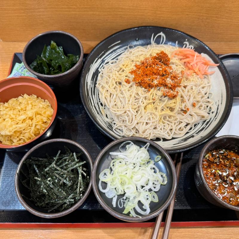 ざる蕎麦＋三陸わかめ(ゆで太郎 もつ次郎 加須北小浜店)