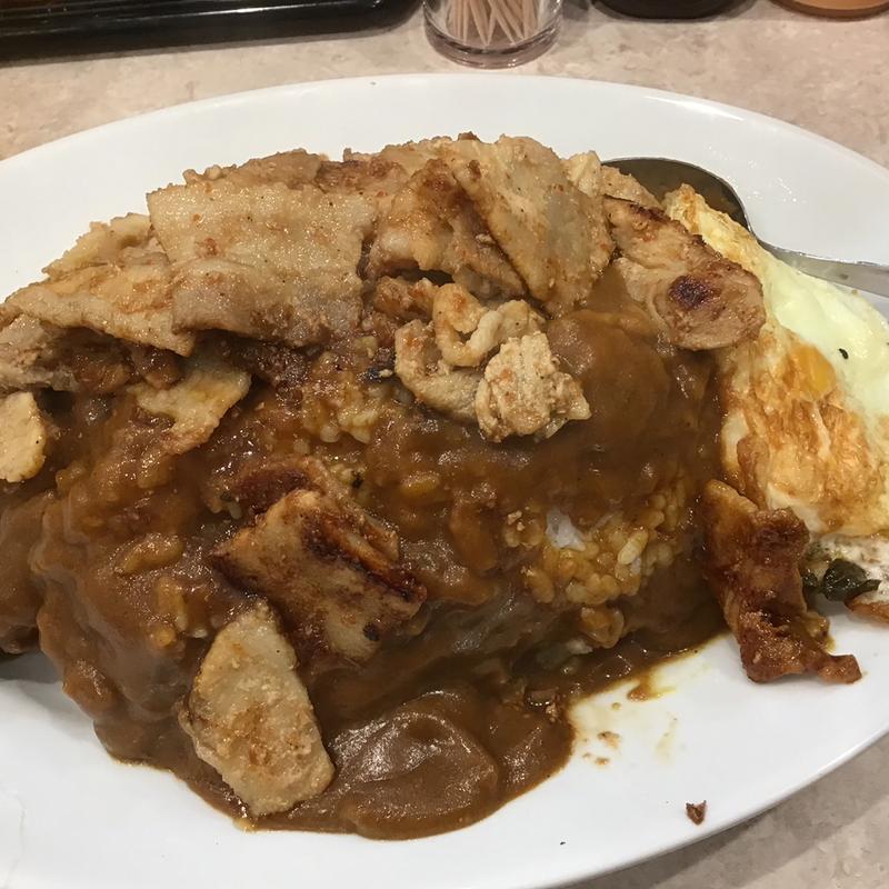 スタミナカレー　焼き　大盛り(スタミナカレーの店バーグ川崎店)