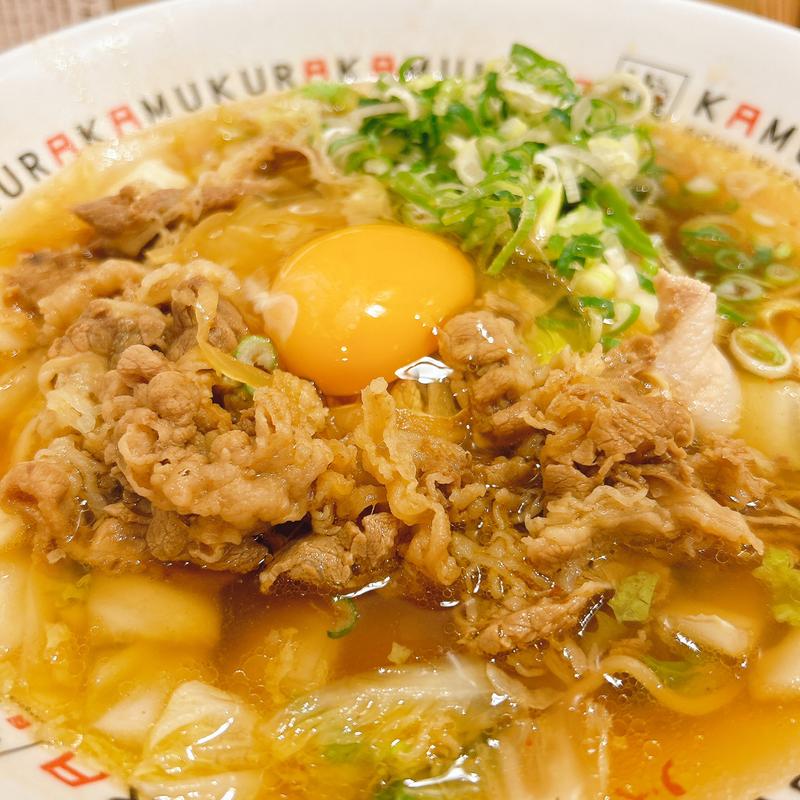 牛すき月見ラーメン(どうとんぼり神座 阪急三番街店)