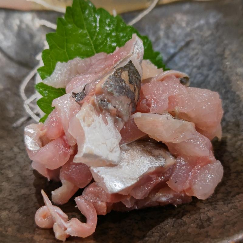 真アジたたき(魚と酒はなたれ 野毛本店)